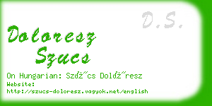 doloresz szucs business card